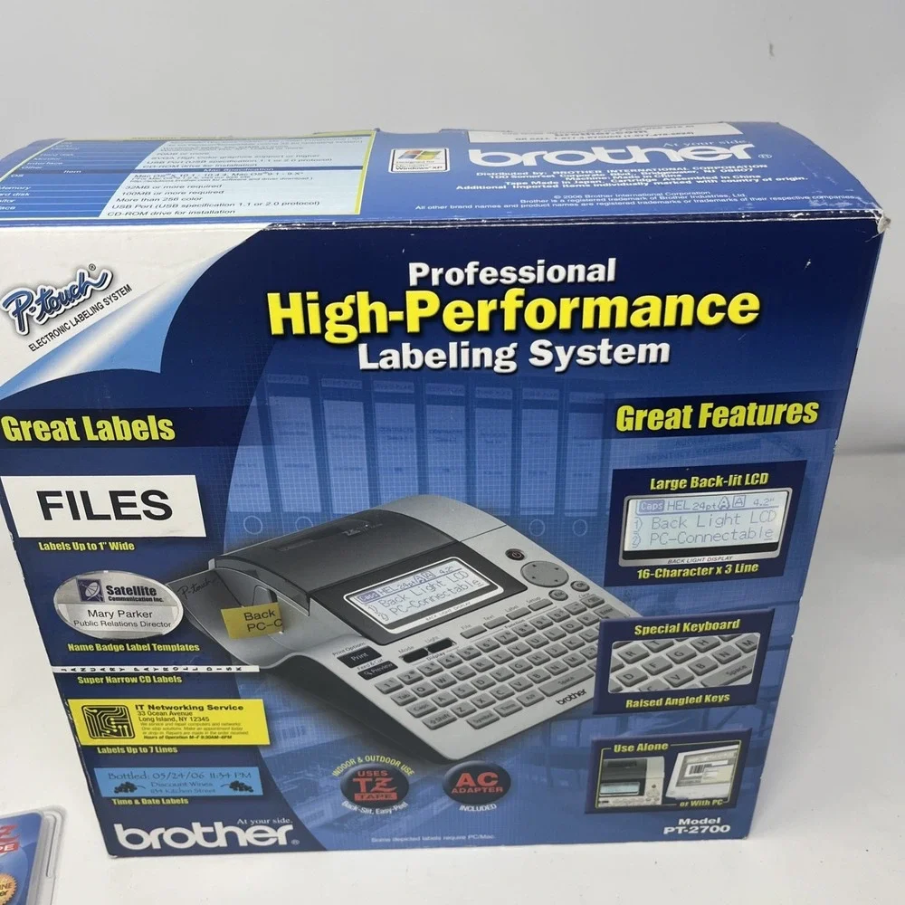 Brother P-Touch PT-2700 Thermal Printer Label Maker W/ Box Extra Tape Working